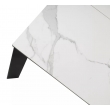 Стол обеденный Q-Home Corner, 120/170 см, раздвижной, керамика белая матовая Statuario, стекло / каркас чёрный, QH614М04880 - Фото 3
