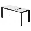 Стол обеденный Q-Home Corner, 120/170 см, раздвижной, керамика белая матовая Statuario, стекло / каркас чёрный, QH614М04880 - Фото 2