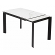 Стол обеденный Q-Home Corner, 120/170 см, раздвижной, керамика белая матовая Statuario, стекло / каркас чёрный, QH614М04880 - Фото 5