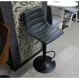 Барный стул Q-Home Стоун, серый, высота 110 см, BC-L-CQ-8280E-P-GRY