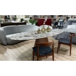 Стол обеденный Q-Home Onyx (Оникс), 230 см, глянцевая керамика ARABESCATO, овальный, QHDT2483-230 - Фото 5