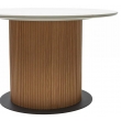 Стол обеденный Q-Home Mesa, D120 см, фиксированный, мрамор матовая керамика / Каркас OAK, QH630M05517 - Фото 8