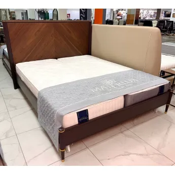 Кровать Classico Italiano Венеция, 140х200, моккачино/орех, Т-140/MO/NA