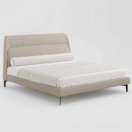 Кровать мягкая Artfabric Petra T04 180х200, Бежевая кожа / экокожа, AF-01512