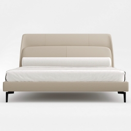 Кровать мягкая Artfabric Petra T04 180х200, Бежевая кожа, AF-01512
