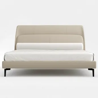 Кровать мягкая Artfabric Petra T04 180х200, Бежевая кожа, AF-01512