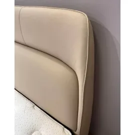 Кровать мягкая Artfabric Petra T04 180х200, Бежевая кожа, AF-01512