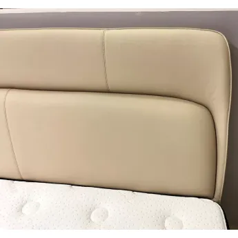 Кровать мягкая Artfabric Petra T04 180х200, Бежевая кожа, AF-01512