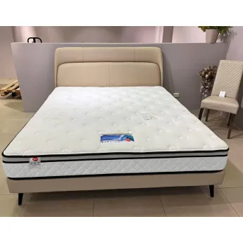 Кровать мягкая Artfabric Petra T04 180х200, Бежевая кожа, AF-01512