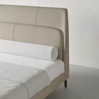 Кровать мягкая Artfabric Petra T04 180х200, Бежевая кожа, AF-01512