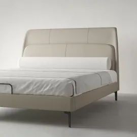 Кровать мягкая Artfabric Petra T04 180х200, Бежевая кожа, AF-01512