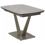 Стол обеденный Q-Home Alatri, 120/150/180 см, раздвижной, матовая керамика Latte Stone Solid / каркас Тауп, QH614M05549