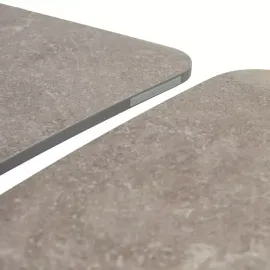 Стол обеденный Q-Home Alatri, 120/150/180 см, раздвижной, матовая керамика Latte Stone Solid / каркас Тауп, QH614M05549