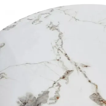 Стол обеденный Q-Home Bueno, 120/180 см, раздвижной, глянцевая керамика Golden Jade Solid / каркас черный, QH614M05570