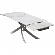 Стол обеденный Q-Home Estebio, 160/240 см, раздвижной, глянцевая керамика Statuario White / каркас серый металлик, QH614M05574 - Фото 9