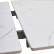 Стол обеденный Q-Home Estebio, 160/240 см, раздвижной, глянцевая керамика Statuario White / каркас серый металлик, QH614M05574 - Фото 12