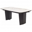 Стол обеденный Q-Home Mikkel, 200/300 см, раздвижной, мрамор матовая керамика / каркас черный, QH626М05809 - Фото 7