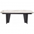 Стол обеденный Q-Home Mikkel, 200/300 см, раздвижной, мрамор матовая керамика / каркас черный, QH626М05809 - Фото 8