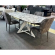 Стол обеденный Q-Home Vicenza, 220 см, фиксированный, белый мрамор матовая керамика / каркас белый, QH614M05289 - Фото 3
