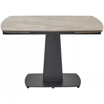 Стол обеденный Q-Home Balde, 140/200 см, раздвижной, глянцевая керамика Amber Jade Solid / каркас черный, QH614M05565