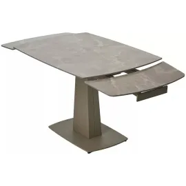 Стол обеденный Q-Home Balde, 140/200 см, раздвижной, матовая керамика Latte Stone Solid / каркас Taupe, QH614M05566