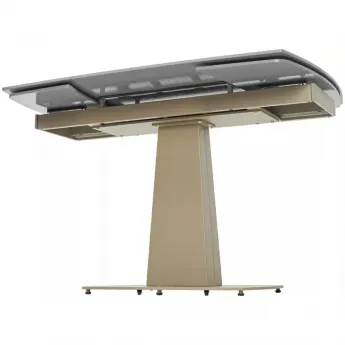 Стол обеденный Q-Home Balde, 140/200 см, раздвижной, матовая керамика Latte Stone Solid / каркас Taupe, QH614M05566