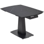 Стол обеденный Q-Home Balde, 120/180 см, раздвижной, матовая керамика Black Marble Solid / каркас черный, QH614M05564