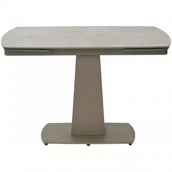 Стол обеденный Q-Home Balde, 120/180 см, раздвижной, матовая керамика Latte Stone Solid / каркас Taupe, QH614M05562