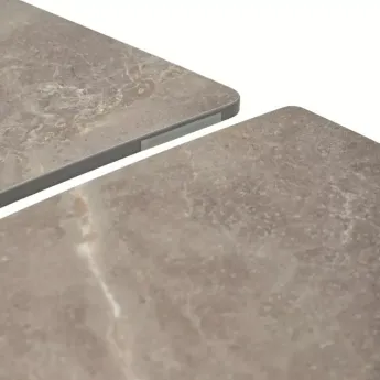 Стол обеденный Q-Home Balde, 120/180 см, раздвижной, матовая керамика Latte Stone Solid / каркас Taupe, QH614M05562
