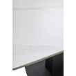 Стол обеденный Q-Home Balde, 120/180 см, раздвижной, белый мрамор матовая керамика Solid / каркас черный, QH614M05563 - Фото 8