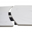 Стол обеденный Q-Home Balde, 120/180 см, раздвижной, белый мрамор матовая керамика Solid / каркас черный, QH614M05563 - Фото 3