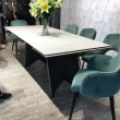 Стол обеденный Q-Home Ivar, 180/260 см, раскладной, белый мрамор матовая керамика / каркас темно-серый, QHROCAVA9649GNKL99 - Фото 4