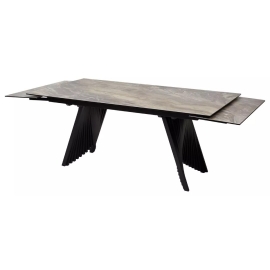 Стол обеденный Q-Home Ivar, 180/260 см, раскладной, матовая керамика Marbles KL-80 / каркас шоколадное золото, QH626M04533