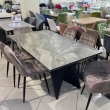 Стол обеденный Q-Home Ivar, 180/260 см, раскладной, матовая керамика Marbles KL-80 / каркас шоколадное золото, QH626M04533 - Фото 3