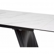 Стол обеденный Q-Home Ivar, 180/260 см, раскладной, мрамор матовая керамика Marbles KL-188 / каркас темно-серый, QH626M05303 - Фото 5