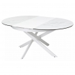 Стол обеденный Q-Home Trento, 120/170 см, раскладной, белый мрамор глянцевая керамика / каркас белый, QHDECDF286THGSTATWHT - Фото 7