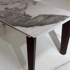 Стол обеденный Q-Home Esmir, 180/240 см, раздвижной, глянцевая керамика Luxury Pandora Solid / каркас орех, QH614M05812