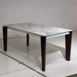 Стол обеденный Q-Home Esmir, 160/220 см, раздвижной, матовая керамика Arabescato Solid / каркас орех, QH614M05909 - Фото 12