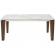 Стол обеденный Q-Home Esmir, 160/220 см, раздвижной, матовая керамика Arabescato Solid / каркас орех, QH614M05909 - Фото 6