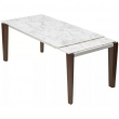 Стол обеденный Q-Home Esmir, 160/220 см, раздвижной, матовая керамика Arabescato Solid / каркас орех, QH614M05909 - Фото 8