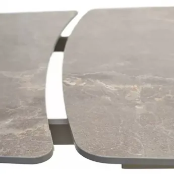 Стол обеденный Q-Home Rivoli, 140/200 см, раздвижной, матовая керамика Latte Stone Solid / каркас Taupe, QH614M05543