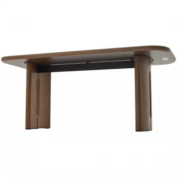 Стол обеденный Q-Home Bark, 180 см, фиксированный, керамика CA035 / каркас орех, QH632M05877