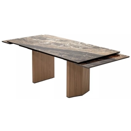 Стол обеденный Q-Home Mozart, 200/260 см, раздвижной, керамика Amadeus Polished / каркас дуб монтана, QH480M05402