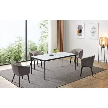 Стол обеденный Q-Home Аликанте, 180 см, керамика, нераскладной, DK-DT-2010-W-180
