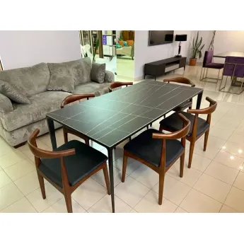 Стол обеденный Q-Home Аликанте, 160 см, керамика, нераскладной, DK-DT-2010-B-160