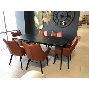 Стол обеденный Q-Home Аликанте, 160 см, керамика, нераскладной, DK-DT-2010-B-160