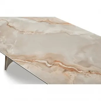 Стол обеденный Q-Home Select, 180/270 см, раздвижной, глянцевая керамика Glossy Toscane / Орех, QH3138