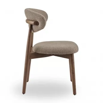 Стул Q-Home Tods (Тодс), Орех / бежевая ткань, QHCHTODS