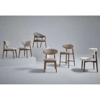 Стул Q-Home Tods (Тодс), Орех / бежевая ткань, QHCHTODS