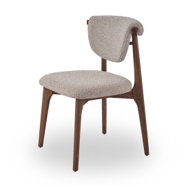 Стул Q-Home Tods 2 (Тодс 2), Орех / бежевая ткань, QHCHTODS2